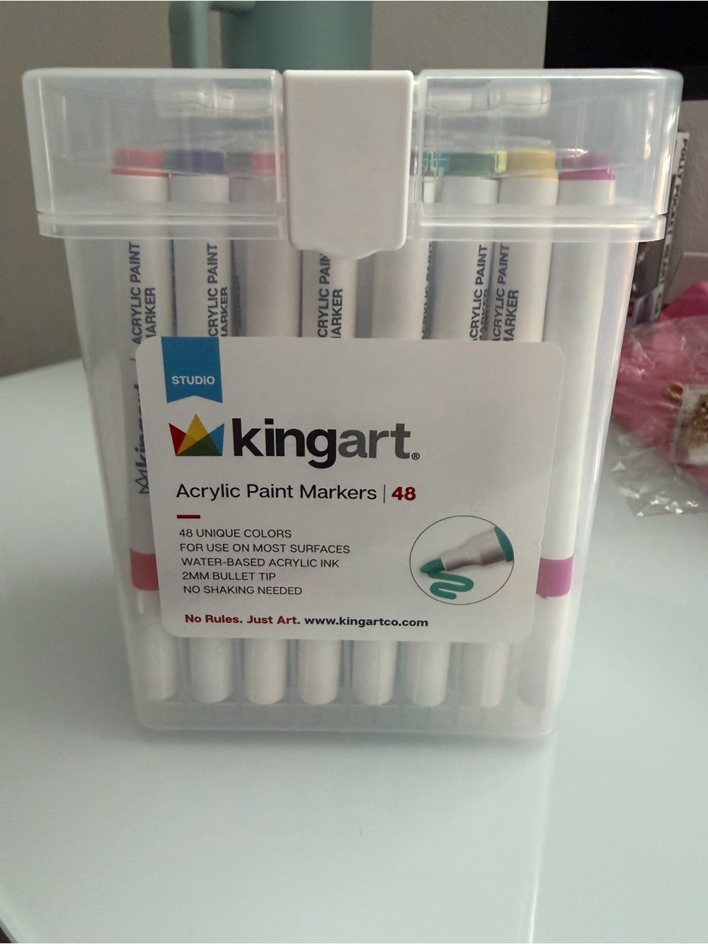 Kingart Acrylic Paint Markers - Pastel Assortment (48 Pack)